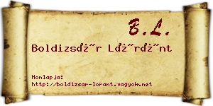 Boldizsár Lóránt névjegykártya