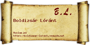 Boldizsár Lóránt névjegykártya