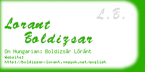 lorant boldizsar business card
