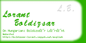 lorant boldizsar business card
